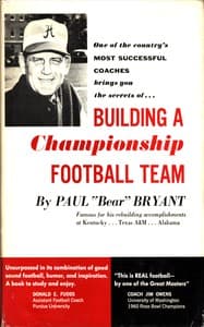 Building a championship football team book cover