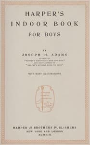 Harper's indoor book for boys