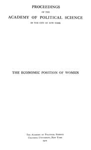 The economic position of women