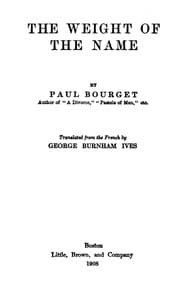 The weight of the name book cover