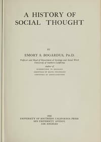 A history of social thought