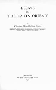 Essays on the Latin Orient book cover