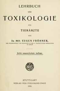 Lehrbuch der Toxikologie für Tierärzte