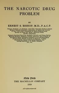 The narcotic drug problem book cover