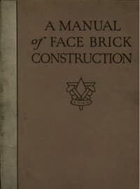 A manual of face brick construction book cover
