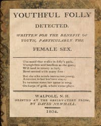 Youthful folly detected: Written for the benefit of youth, particularly the female sex book cover