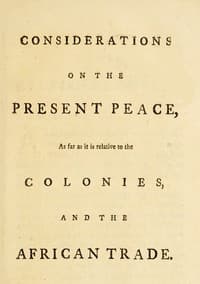 Considerations on the present peace, as far as it is relative to the colonies, and the African trade book cover