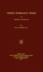 Negro workaday songs book cover