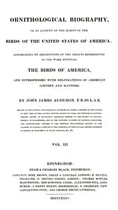 Ornithological biography, Vol. 3 (of 5)