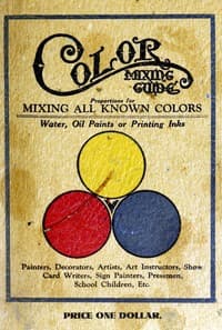 Color mixing guide
For artists, painters, decorators, printing pressmen, show card writers, sign painters, color mixers. Gives color mixtures by parts