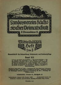 Landesverein Sächsischer Heimatschutz — Mitteilungen Band XII, Heft 1-3 book cover