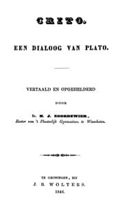 Crito: Een dialoog van Plato book cover