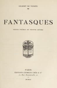 Fantasques: Petits poèmes de propos divers