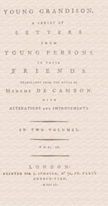 Young Grandison, volume 2 (of 2)
A series of letters from young persons to their friends