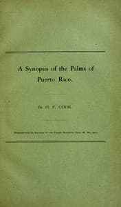 A synopsis of the palms of Puerto Rico