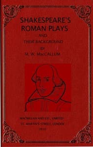 Shakespeare's Roman plays and their background book cover