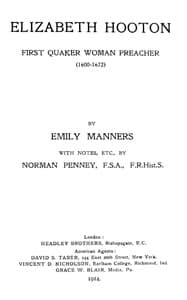 Elizabeth Hooton book cover