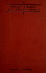 English spelling and spelling reform book cover