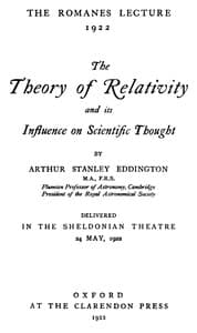 The theory of relativity and its influence on scientific thought book cover