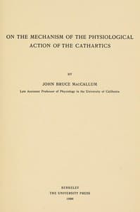 On the mechanism of the physiological action of the cathartics