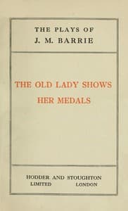 The old lady shows her medals