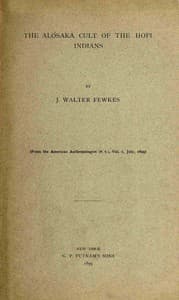 The Alósaka cult of the Hopi Indians book cover