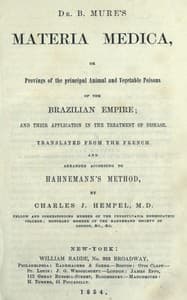 Dr. B. Mure's materia medica