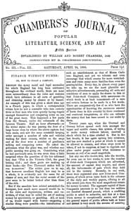 Chambers's Journal of Popular Literature, Science, and Art, fifth series, no. 121, vol. III, April 24, 1886 book cover