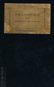 A bibliography of the writings of D. H. Lawrence book cover