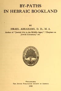 By-paths in Hebraic bookland book cover