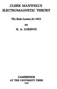 Clerk Maxwell's electromagnetic theory