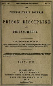 The Pennsylvania Journal of prison discipline and philanthropy (Vol. VIII, No. III, July 1853) book cover