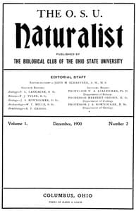 The O. S. U. Naturalist, Vol. 1, No. 2, December, 1900