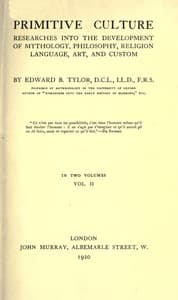 Primitive culture, vol. 2 (of 2) book cover
