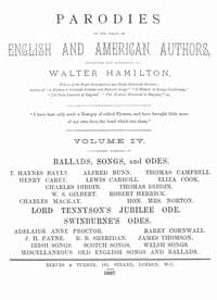 Parodies of the works of English & American authors, vol. IV book cover