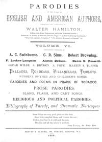 Parodies of the works of English & American authors, vol. VI book cover
