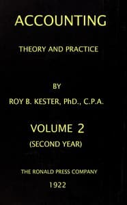 Accounting theory and practice, Volume 2 (of 3)