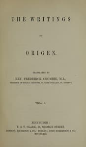 The writings of Origen, Vol. 1 (of 2)