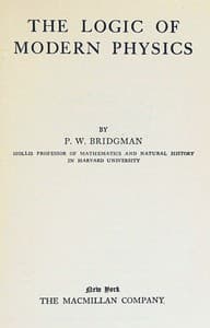 The logic of modern physics book cover