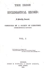 The Irish ecclesiastical record, Volume 1, September 1865 book cover