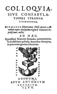 Colloquia, sive Confabulationes tyronum literatorum