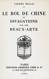 Le bol de Chine; ou, divagations sur les beaux-arts book cover