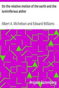 On the relative motion of the earth and the luminiferous æther