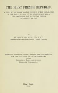 The first French Republic book cover