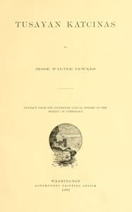 Tusayan katcinas book cover