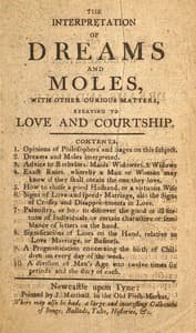 The interpretation of dreams and moles, with other curious matters, relating to love and courtship book cover
