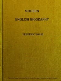 Modern English biography, volume 2 (of 4), I-Q book cover