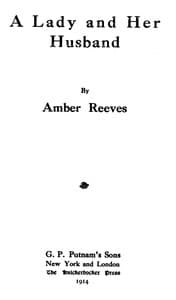 A lady and her husband book cover