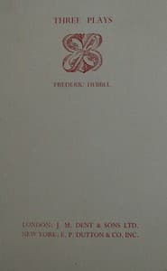 Three plays by Frederic Hebbel book cover