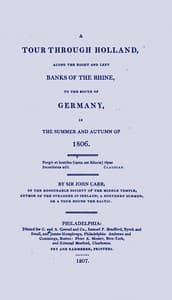 A tour through Holland book cover